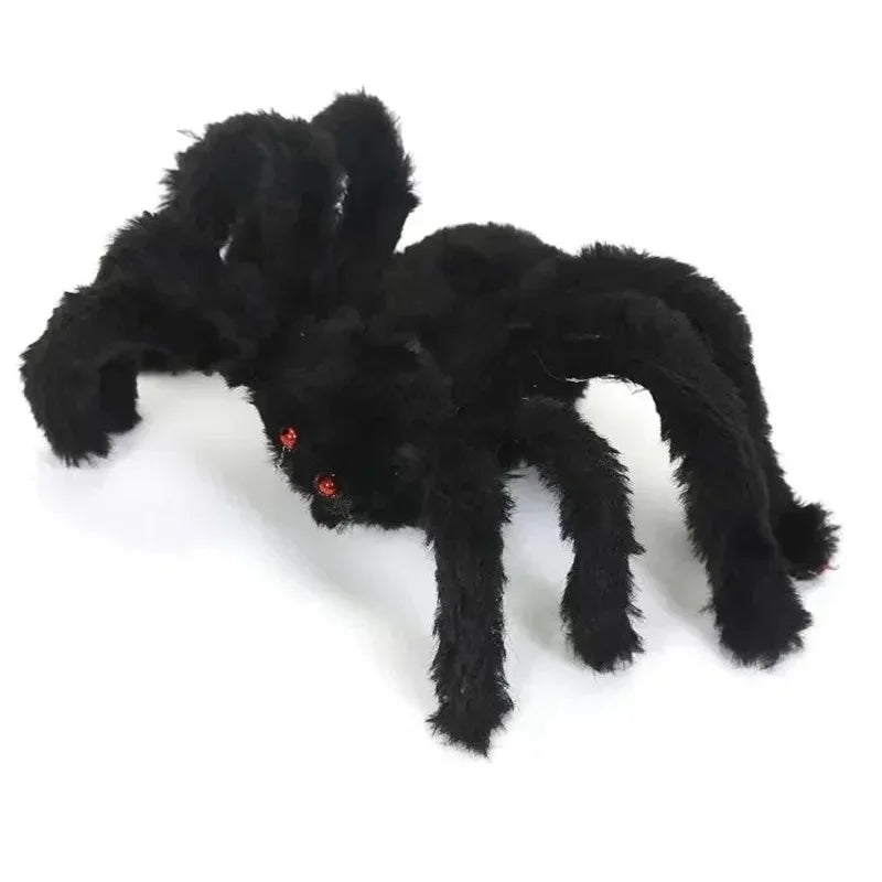 Poseable Giant Black Halloween Spider – 30cm to 200cm