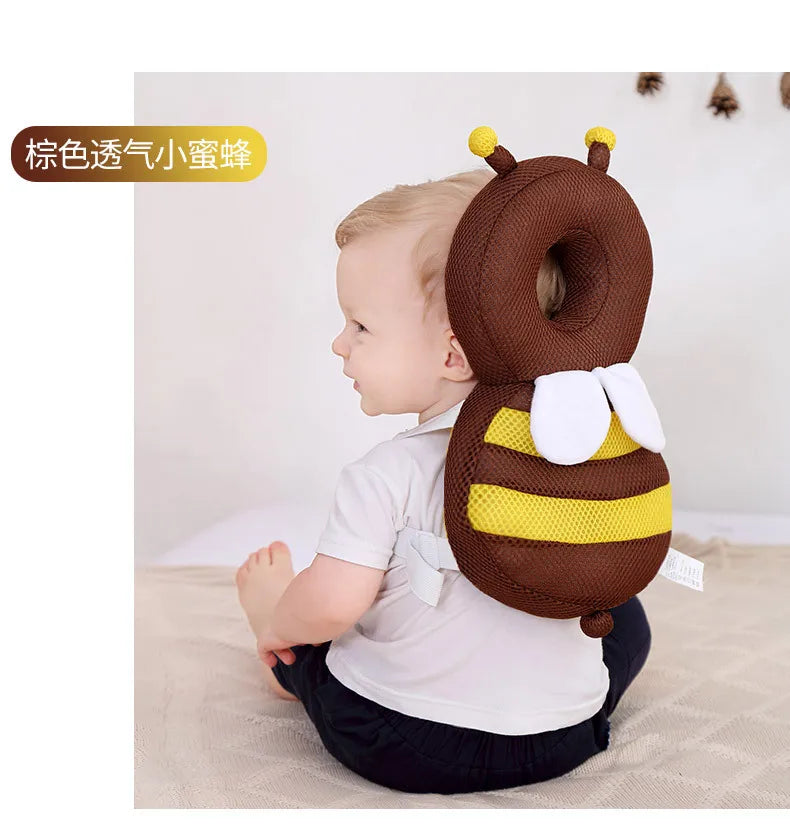 Plush Baby Head & Back Cushion Backpack – 2 Colours