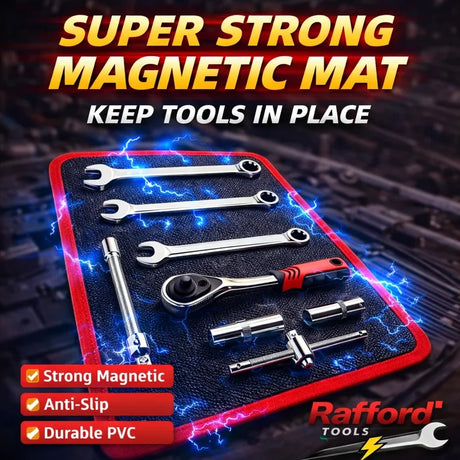 Extra-Strong Magnetic Tool Mat – Wipeable PVC Parts Tray for Screws, Bolts & Auto Repair