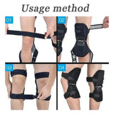 Knee Protection Booster Support Knee Cushion Adjustable Sports Powerful Rebound Spring Force Relieves Pain From Strains 1-2PCS