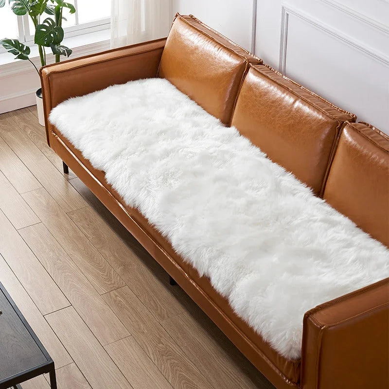 Long Faux-Sheepskin Fur Rug & Floor Runner