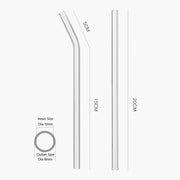 Reusable 8-Inch Glass Drinking Straws – 6 Sets