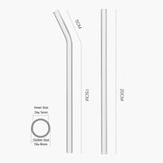 Reusable 8-Inch Glass Drinking Straws – 6 Sets