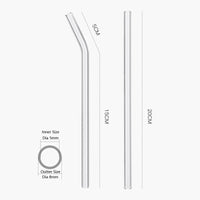 Reusable 8-Inch Glass Drinking Straws – 6 Sets