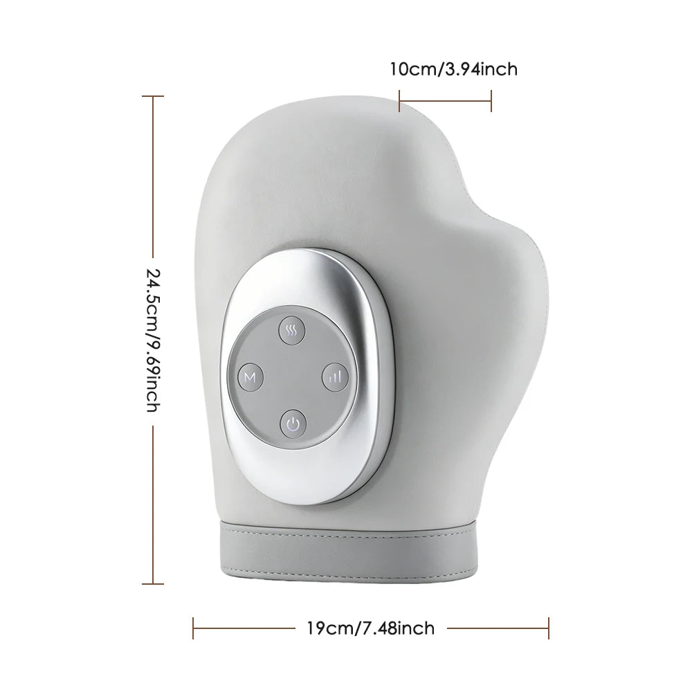 Rechargeable Heated Air-Compression Hand Massager – Grey