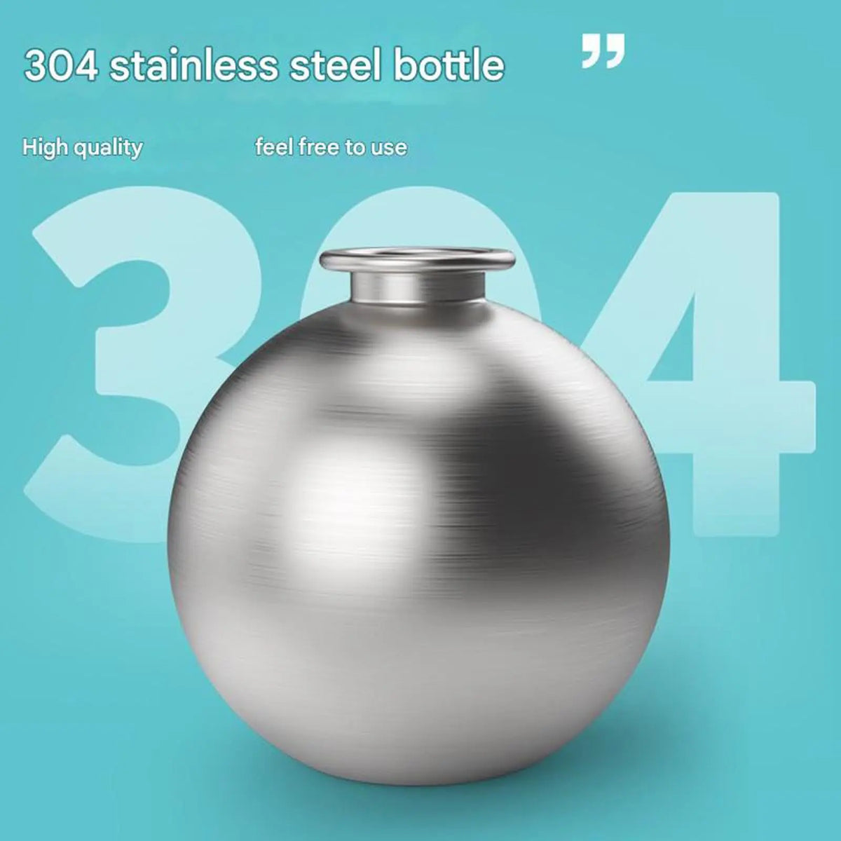 304 Stainless-Steel Travel Kettle & Foldable Dog Bowl Set