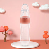 90ML Baby Fruit Feeder Pacifier: Self Feeding Baby Food Feeder for Teething Relief - Squeeze Baby Food Dispensing Spoon