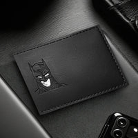 Slim Leather Hero ID Wallet with Matching Keychain