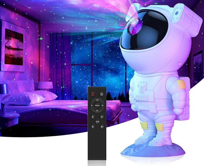 Astronaut Galaxy Projector Night Light with Remote & Timer