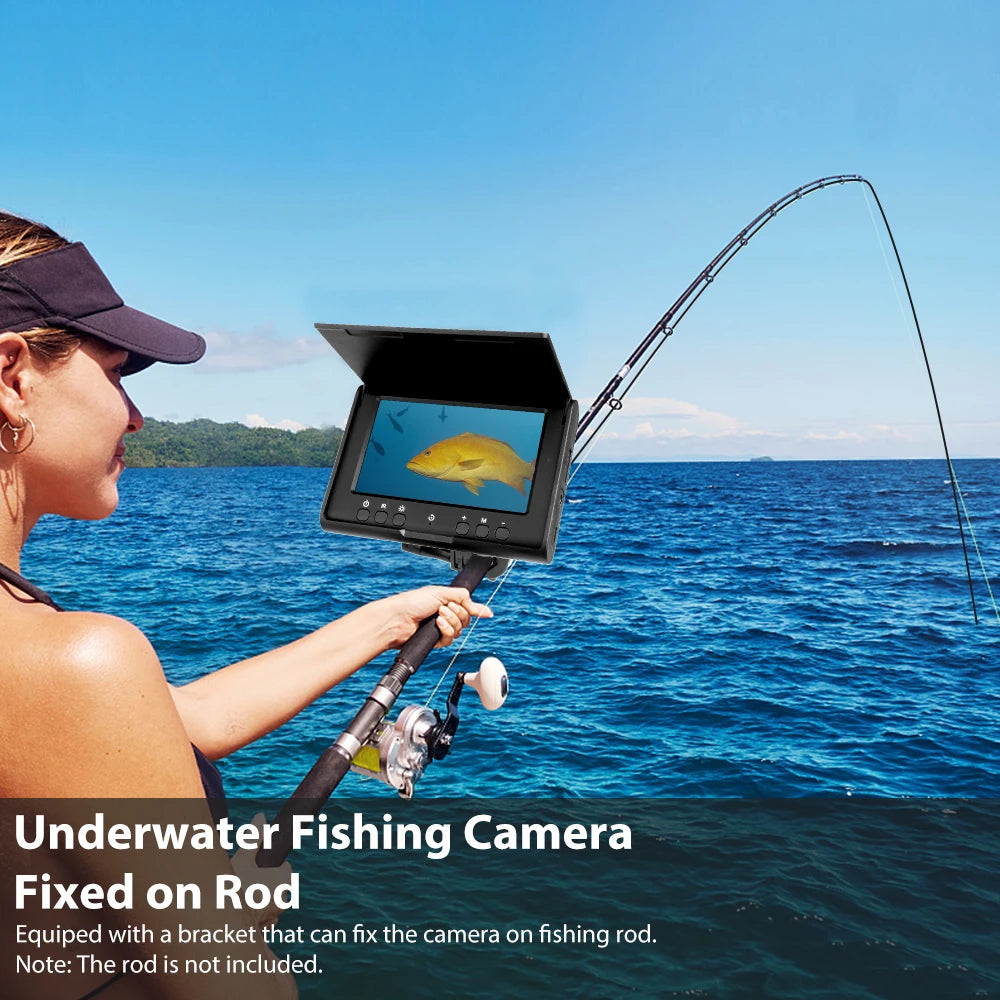 Fish Finder 4.3 Inch Color Monitor Underwater Visible Camera Infrared Night Vision Suitable For Ice Fishing And lake/boat/Sea