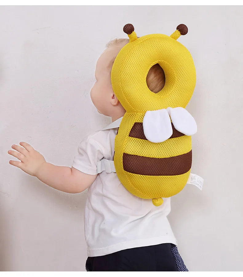 Plush Baby Head & Back Cushion Backpack – 2 Colours