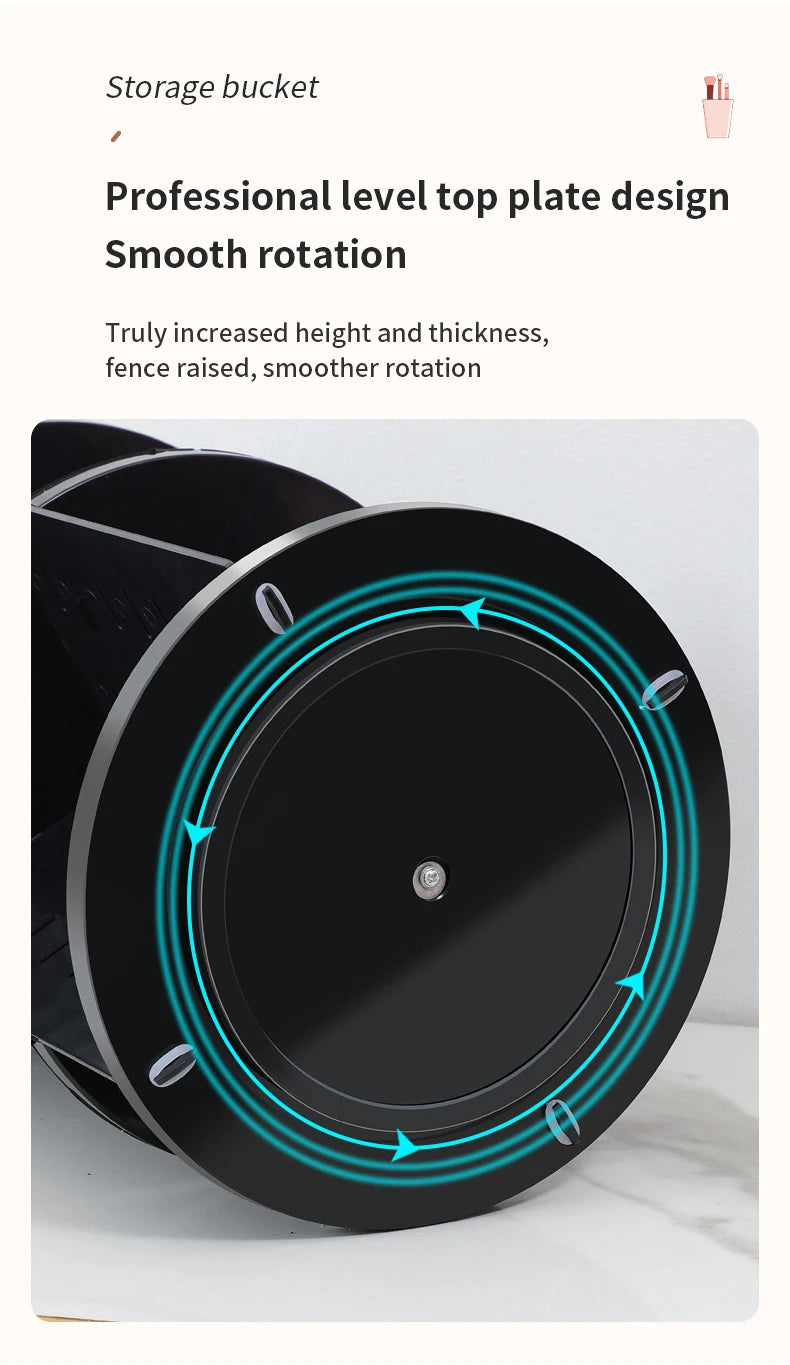 360 Degree Rotating Makeup Storage Box Rotating Layer Transparent Desktop Organizer Home Dresser Perfume Skin Care Shelf