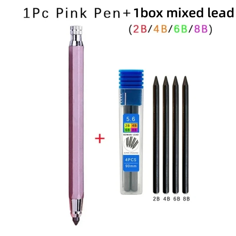 5.6mm Metal Clutch Drawing Pencil Set – 4 Colours