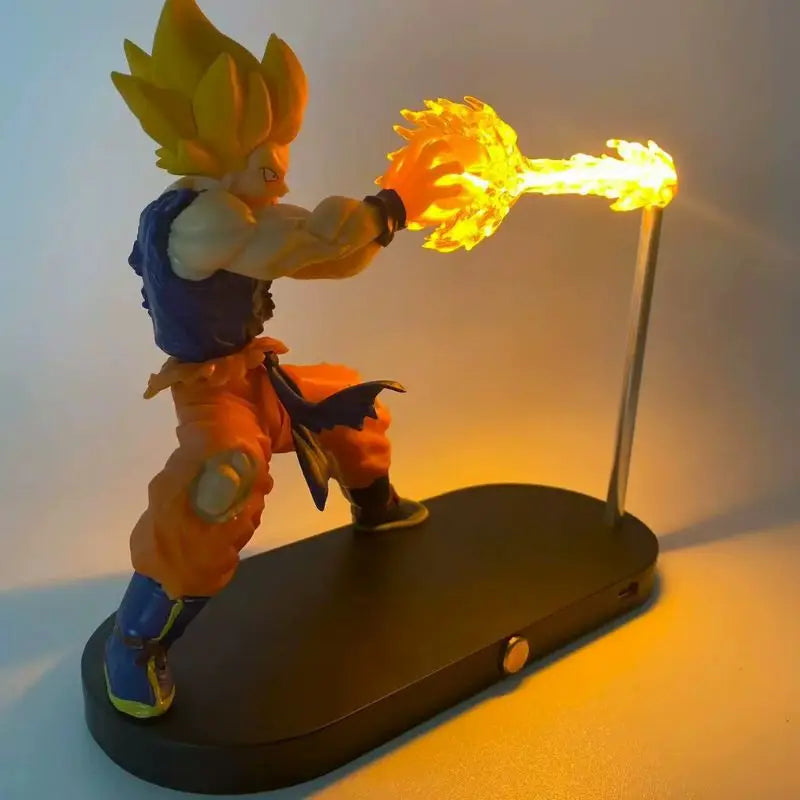 Dragon Ball Vegeta Saiyan Goku Magnetic Night Light Anime Peripheral Hand-Do Desktop Ornaments For Boys Birthday Gifts