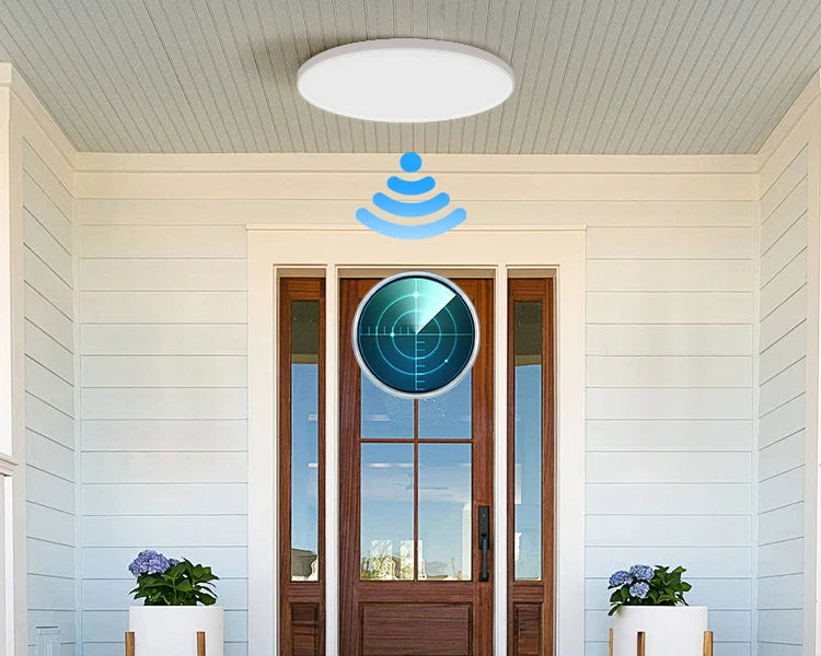 Radar Sensor Ceiling Light Led Pacel Lamps for Bathroom Hallways Porch Waterproof 20W 30W Smart Ceiling Lamp Led Panel Lighting