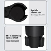 Expandable Car Cup Holder with 360° Snack Tray