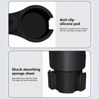 Expandable Car Cup Holder with 360° Snack Tray