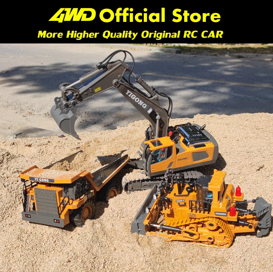 4WD Remote-Control Excavator Toy – 9 Options
