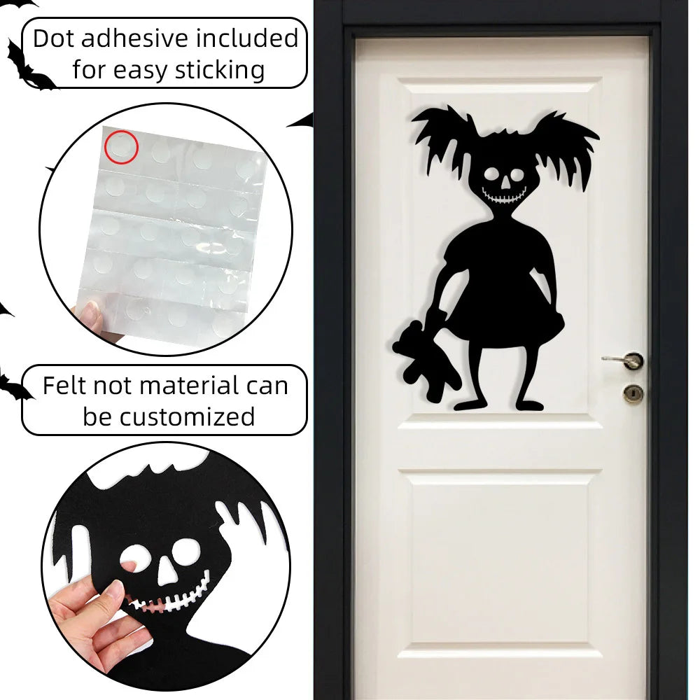 Halloween Felt Window & Door Decorations – 9 Designs