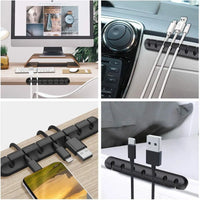 Self-Adhesive Silicone Cable Organiser – 3, 5 or 7 Slots