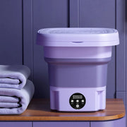 8 L Foldable Mini Washing Machine with Spin Basket
