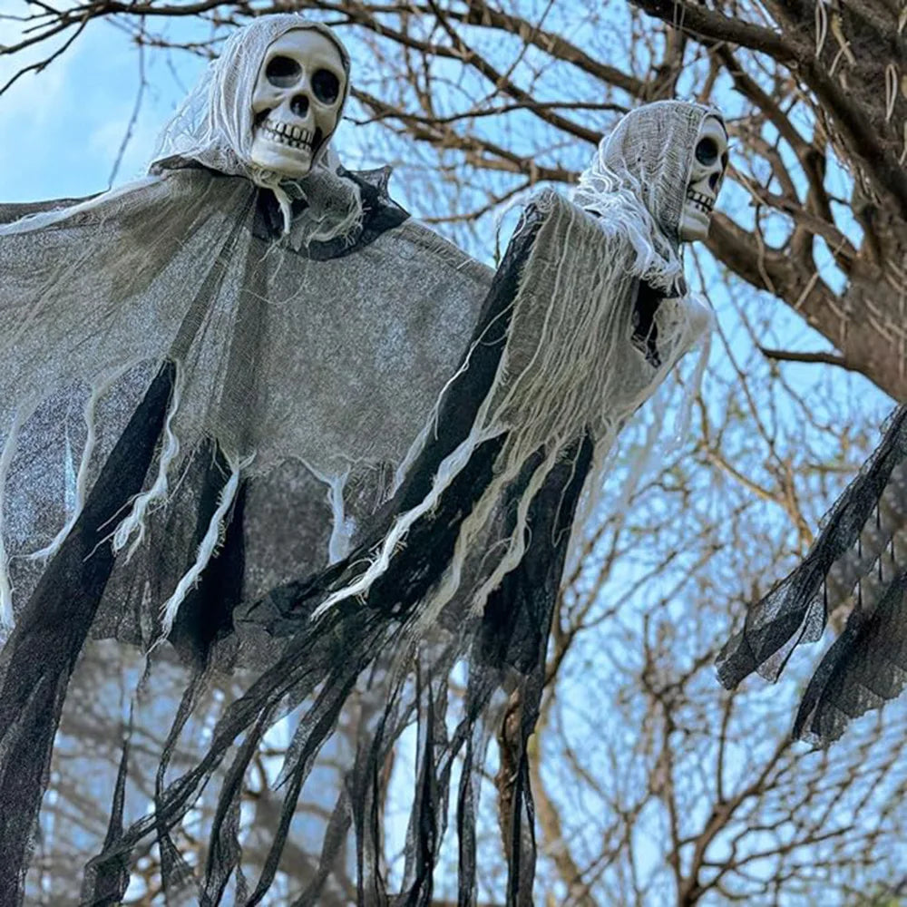 Hanging LED Skeleton Ghost Halloween Decoration