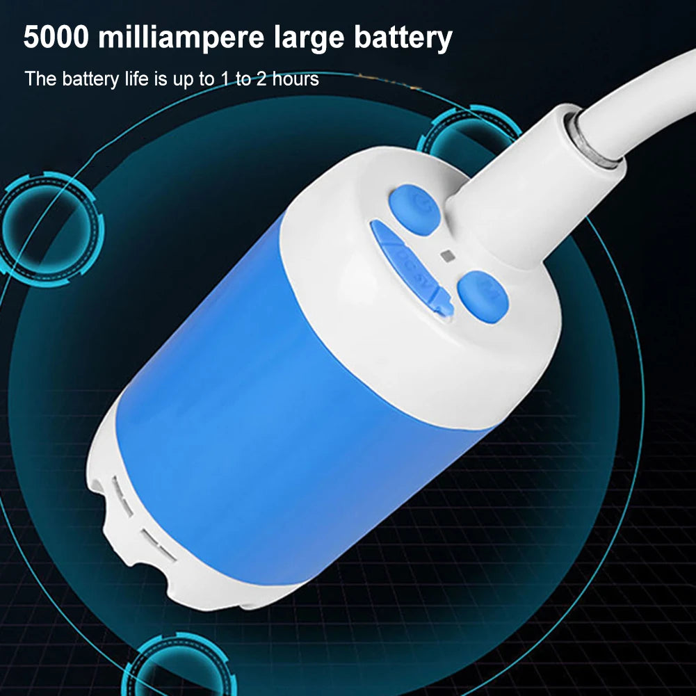4000 mAh Rechargeable Camping Shower Pump with Display