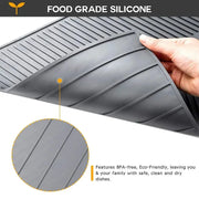 Grey Ridged Silicone Dish-Drying Mat – 3 Sizes