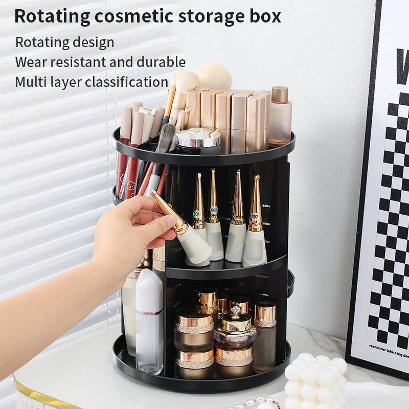 360° Rotating Makeup & Skincare Organiser – 3 Colours