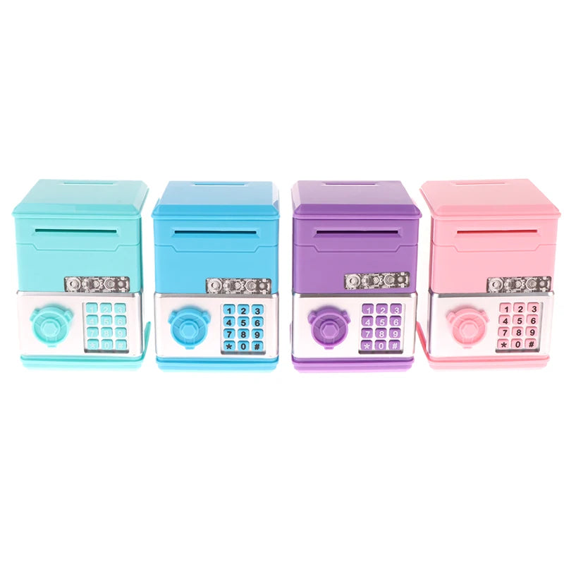 Kids Money Bank, Plastic Password Piggy Bank Mini ATM Cash Coin Money Box For Kids Birthday Toy For Children，ATM Banks Box