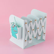 Adjustable Metal Bookend with Pen Holder