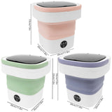 12L Portable Small Washing Machine Collapsible Washer Spin Dryer Apartment Travel Socks Underwear Panties Washing Machine