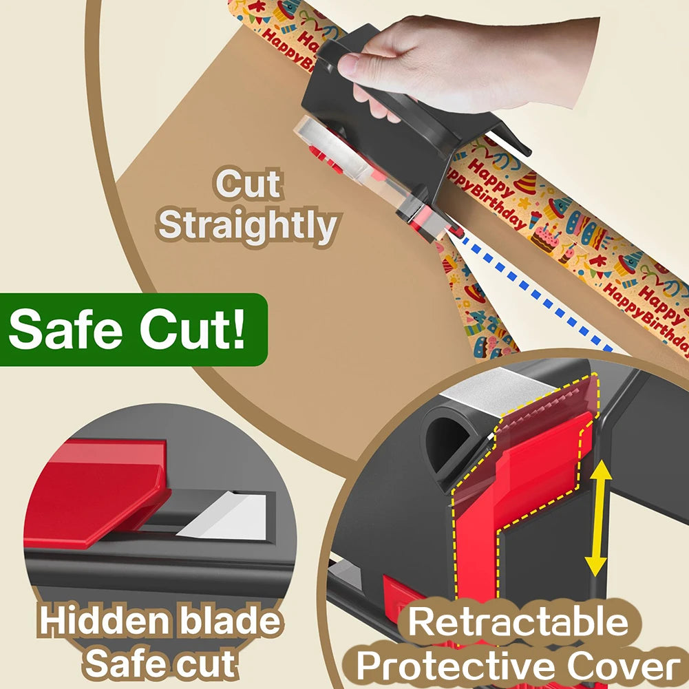 Gift-Wrapping Paper Cutter & Tape Dispenser Set
