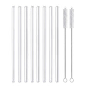 Reusable 8-Inch Glass Drinking Straws – 6 Sets