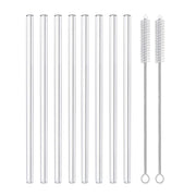 Reusable 8-Inch Glass Drinking Straws – 6 Sets