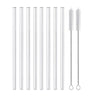 4/8Pcs Reusable Glass Straws Clear Glass Drinking Straws 8 Inch 8mm Tubes Juice Smoothie Tea Straws Glasses Straw Set for Drinks