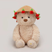 25 cm Teddy Bear with Roses – White or Brown