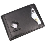 Leather Monkey D. Luffy Wallet for Men Male OP Bifold Slim Men's Wallets Card Holder ID Window With Cutout Anime Character Face Gift For Fans