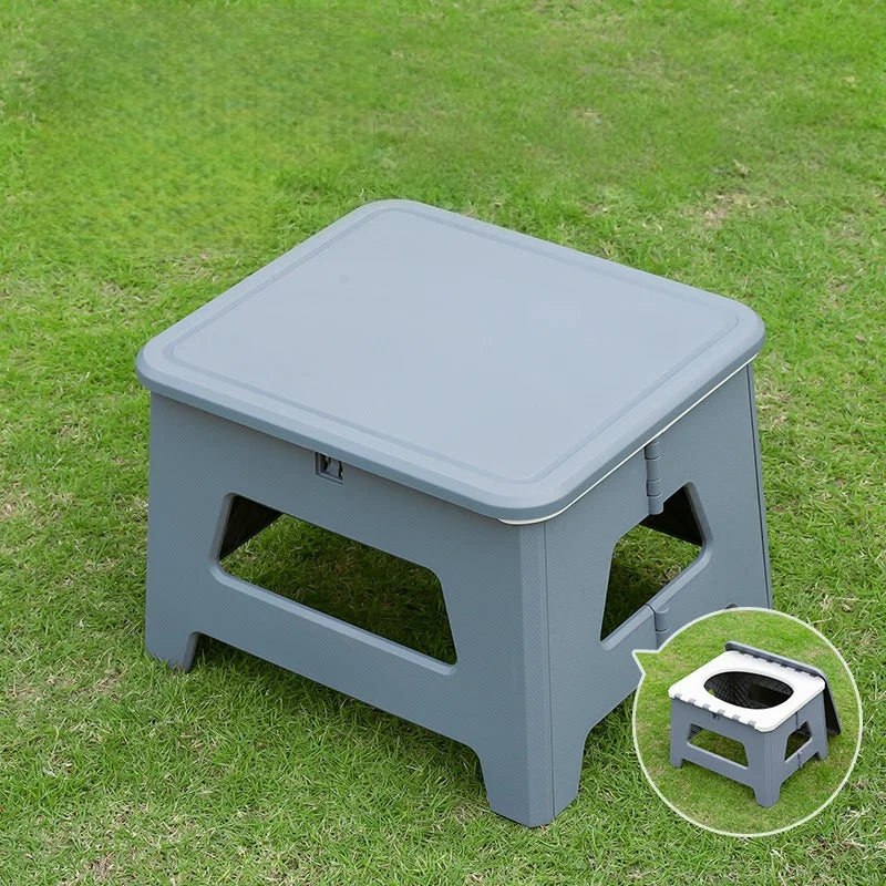 Folding Portable Camping Toilet – 2 Sizes, Grey or Black