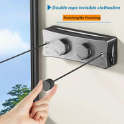 Double Retractable Wall Clothesline – 27cm, 3 Colours