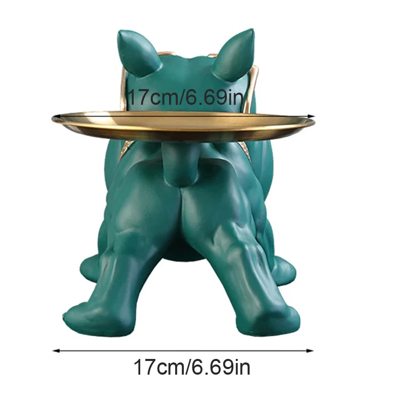 Home Decor Bulldog Figurine Dog Statue Storage Box Animal Ornament Resin Craft Art Sculpture Figurine Home Puppy Sculpture 30cm