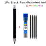 Metal Drawing Pencil with 2B 4B 6B 8B Leads Set Professional Art Sketch Mechanical Pencil Kawaii Stationery(1Pencil+1Lead) 5.6mm