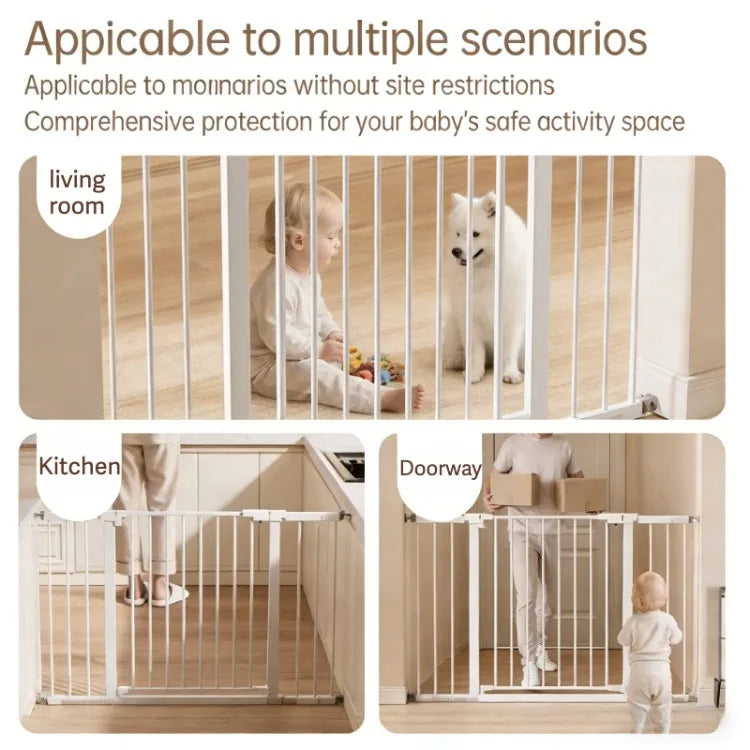 No-Drill Pressure-Mounted Baby & Pet Safety Gate