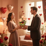 AutoBloom™ Wooden Flower Bouquet Dynamic Arrangement Model Auto-Blooming Petals, Magic Sprayer & Aromatherapy Breathing Lights