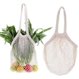 1/2pcs Cotton String Shopping Tote Bags Fruit Vegetable Storage Organizer Reusable Washable Grocery Eco Friendly Mesh Bags