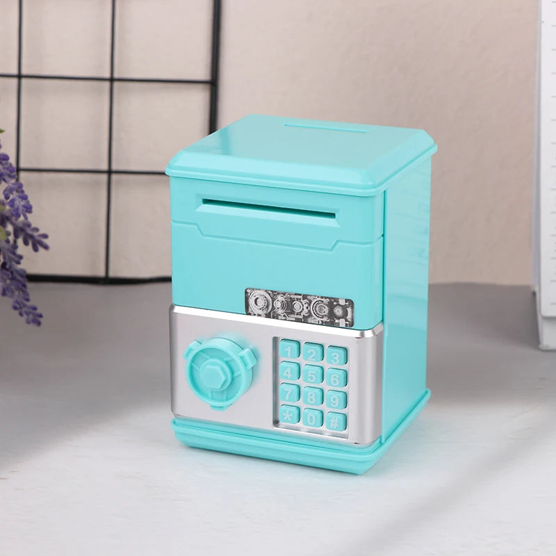 Kids Money Bank, Plastic Password Piggy Bank Mini ATM Cash Coin Money Box For Kids Birthday Toy For Children，ATM Banks Box