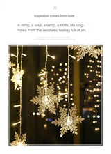 Solar Snowflake Lights Outdoor for Xmas Garden Patio Party Home Holiday New Year Celebration Decor