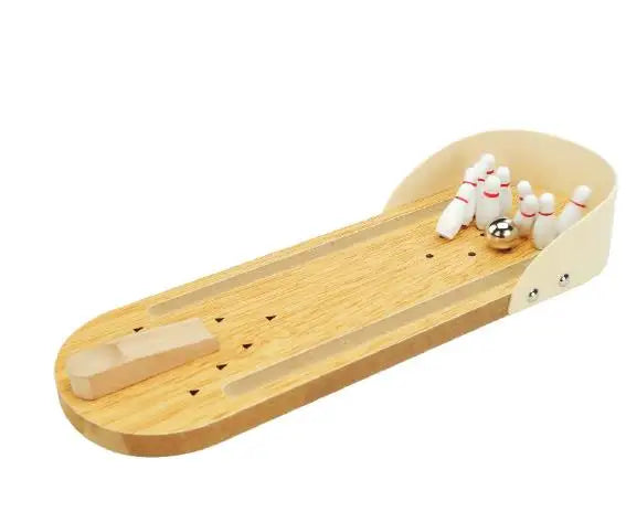 Wooden Desktop Mini Bowling Game Set