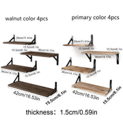 Wall-Mounted Wood Floating Shelves – 1 or 4 Pieces