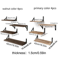 Wall-Mounted Wood Floating Shelves – 1 or 4 Pieces